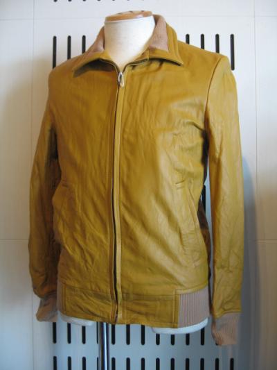<インパクティスケリー>　RIB COLLAR LEATHER JKT