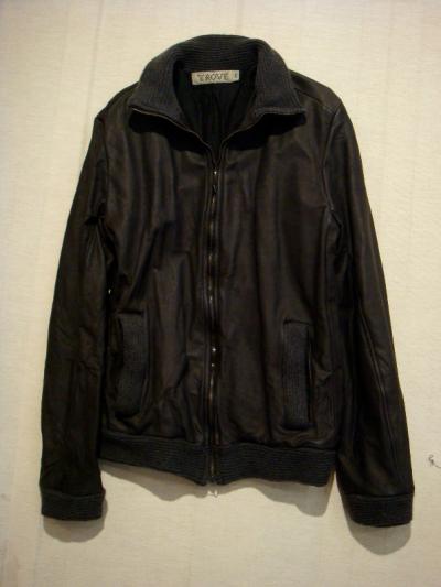 <TROVE> RIB LEATHER JKT