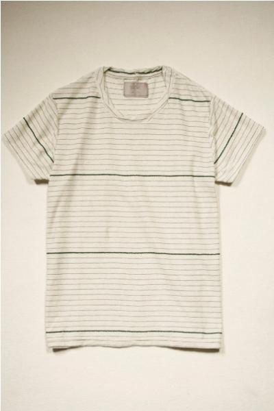 <TROVE>　TWIST NECK TEE　 ( HORIZON BORDER )